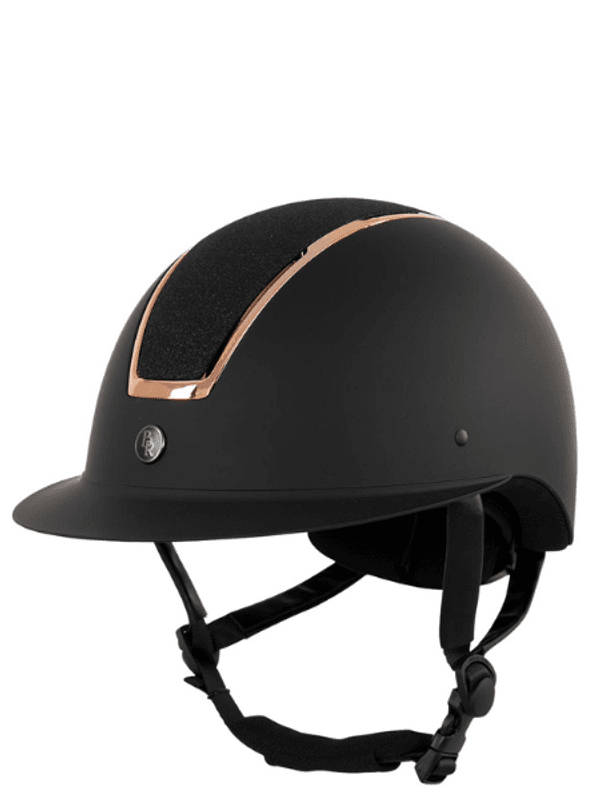 Omega Ridehjelm Svart/Rosegull